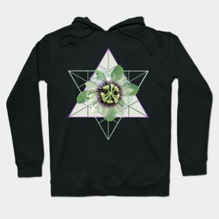 Passion Flower with graphic - tropical Flower Hoodie